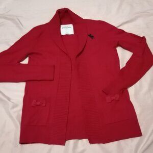 Open Front Cardigan with Bow Details